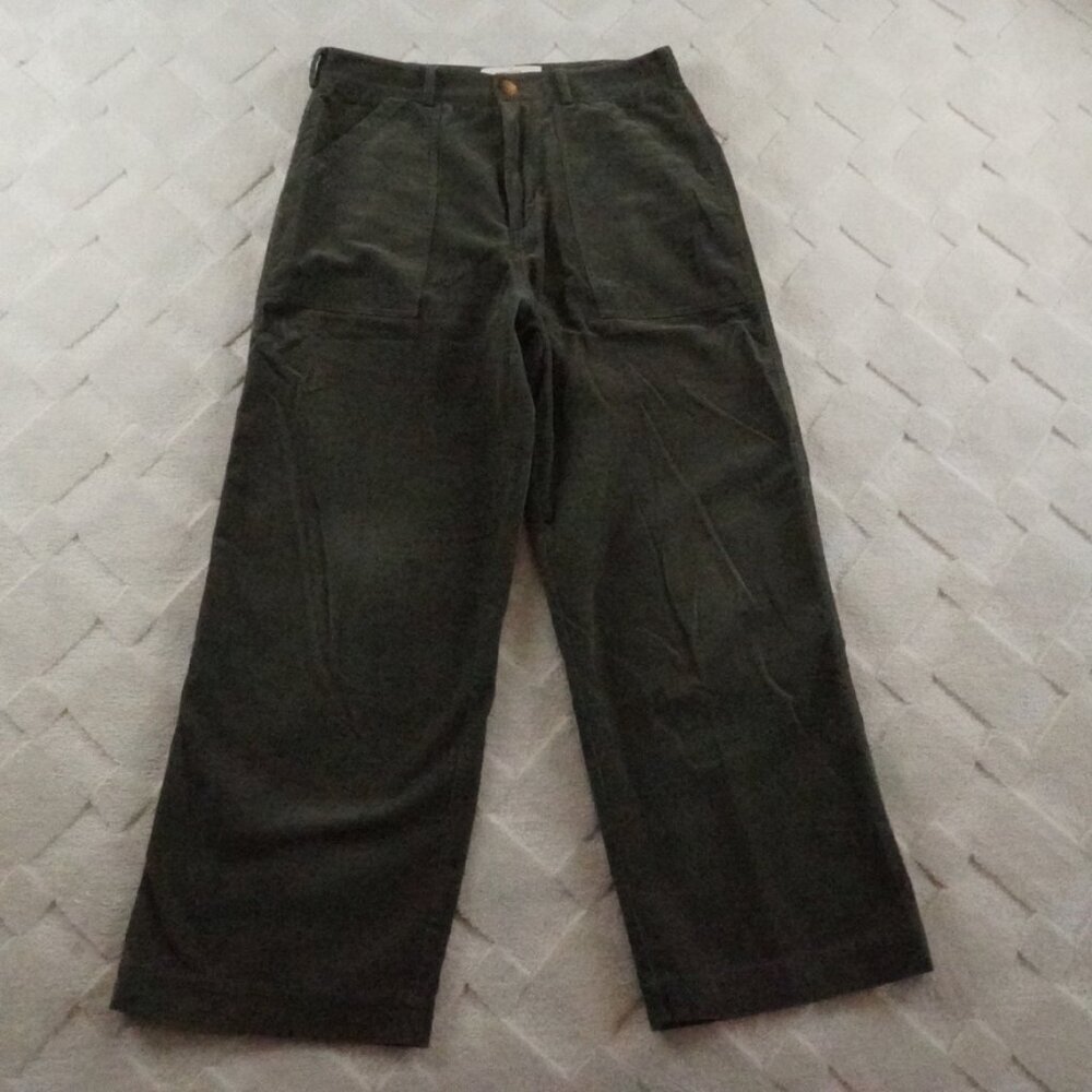 Birds Of Paradise by Trovata Corduroy Pants Womens 4 Green Straight Leg